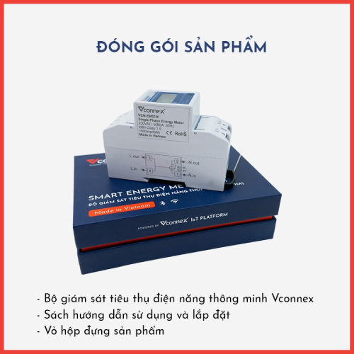 Công Tơ Điện Tử Thông Minh 1 Pha Vconnex - Giám Sát Và Theo Dõi Tiêu Thụ Điện