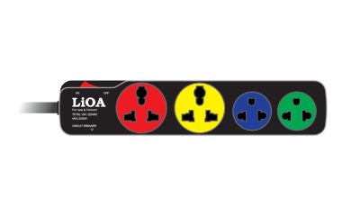 Ổ cắm Lioa kéo dài đa năng kết hợp, 5m, 10A, 2200W, có tiếp địa (2D2SN5.3)