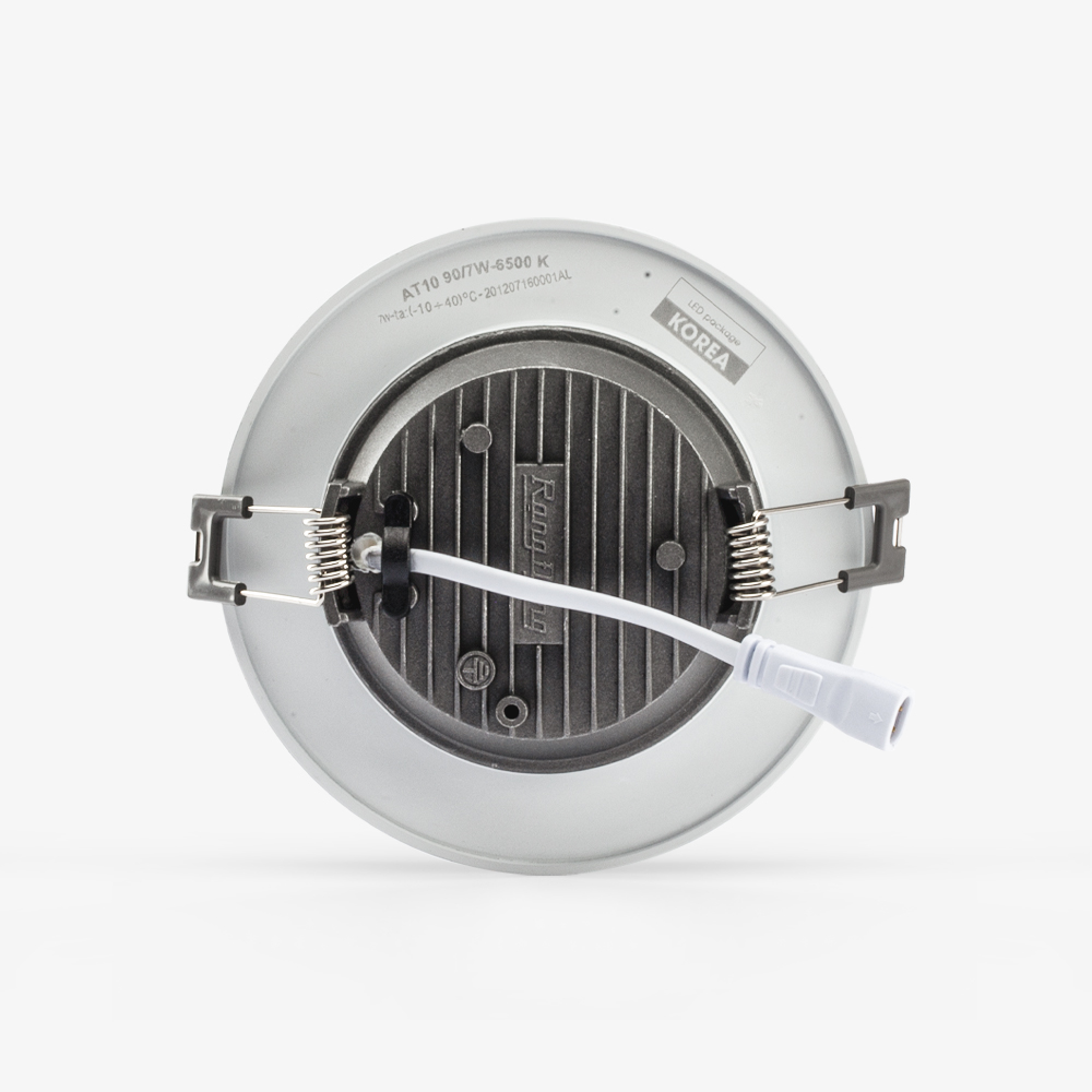 Đèn LED âm trần 90/7W viền vàng/viền bạc Rạng Đông (AT10 90/7W)