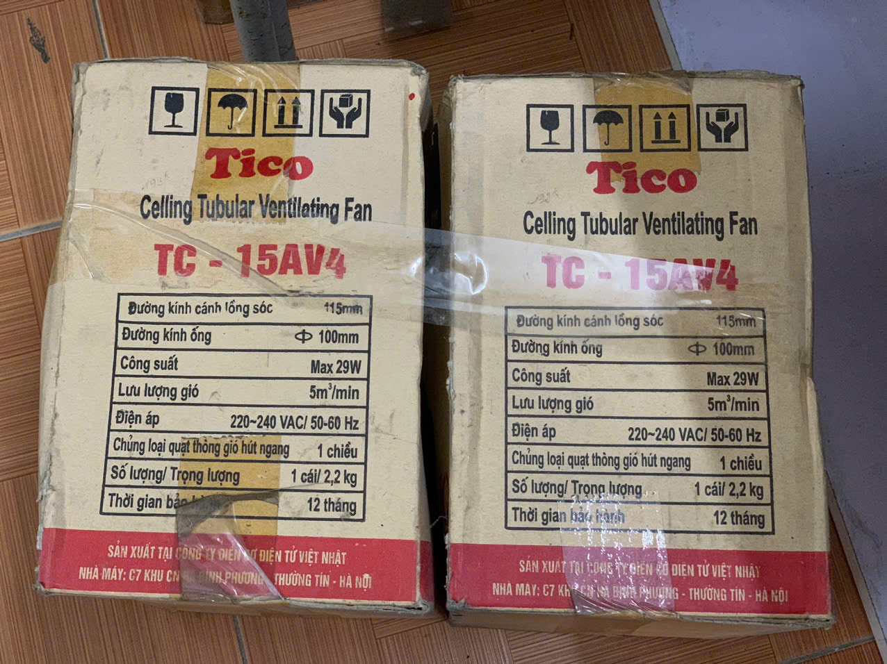Quạt thông gió âm trần TICO TC-15AV4 (Hàng mẫu trưng bày)