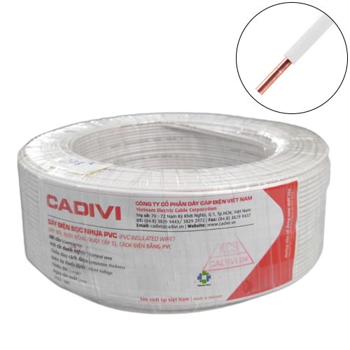 Dây đơn cứng 1x8mm2 600V Cadivi