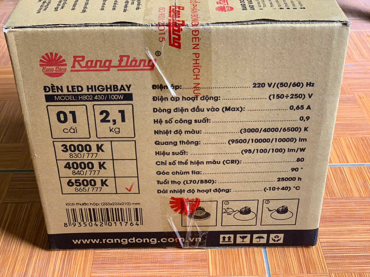 Đèn LED Highbay HB02 430/100W Rạng Đông