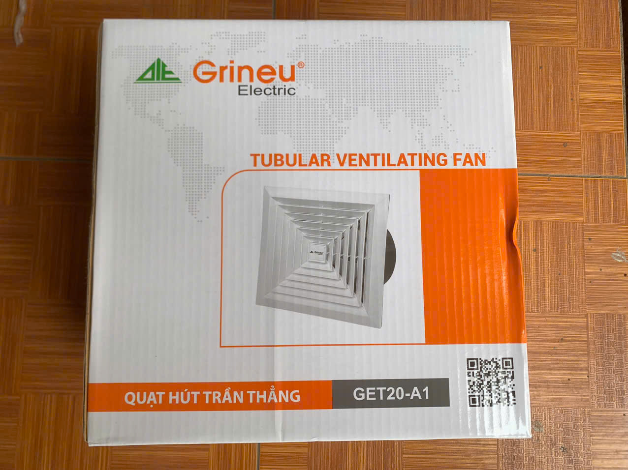 Quạt hút trần thẳng 250x250mm GET20-A1 (Grineu)