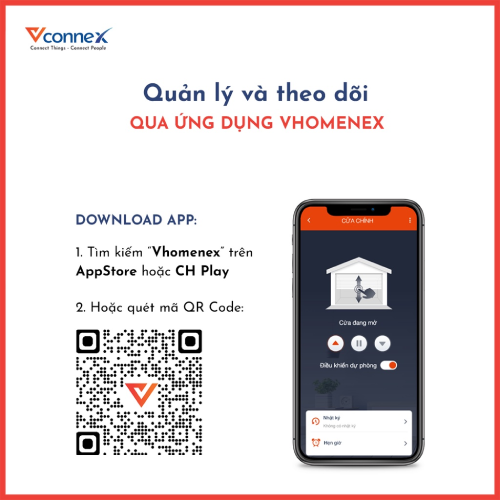Bộ điều khiển cửa cuốn thông minh Vconnex - Bảo hành 12 tháng 1 đổi 1
