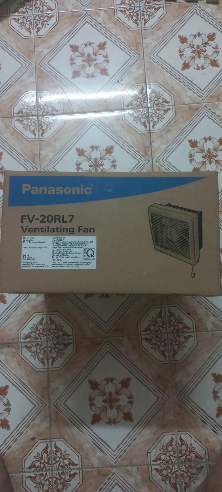 Quạt hút gắn tường FV-20RL7 Panasonic ĐK 25cm (loại 2 chiều, có màn che) Hàng mới chưa sử dụng