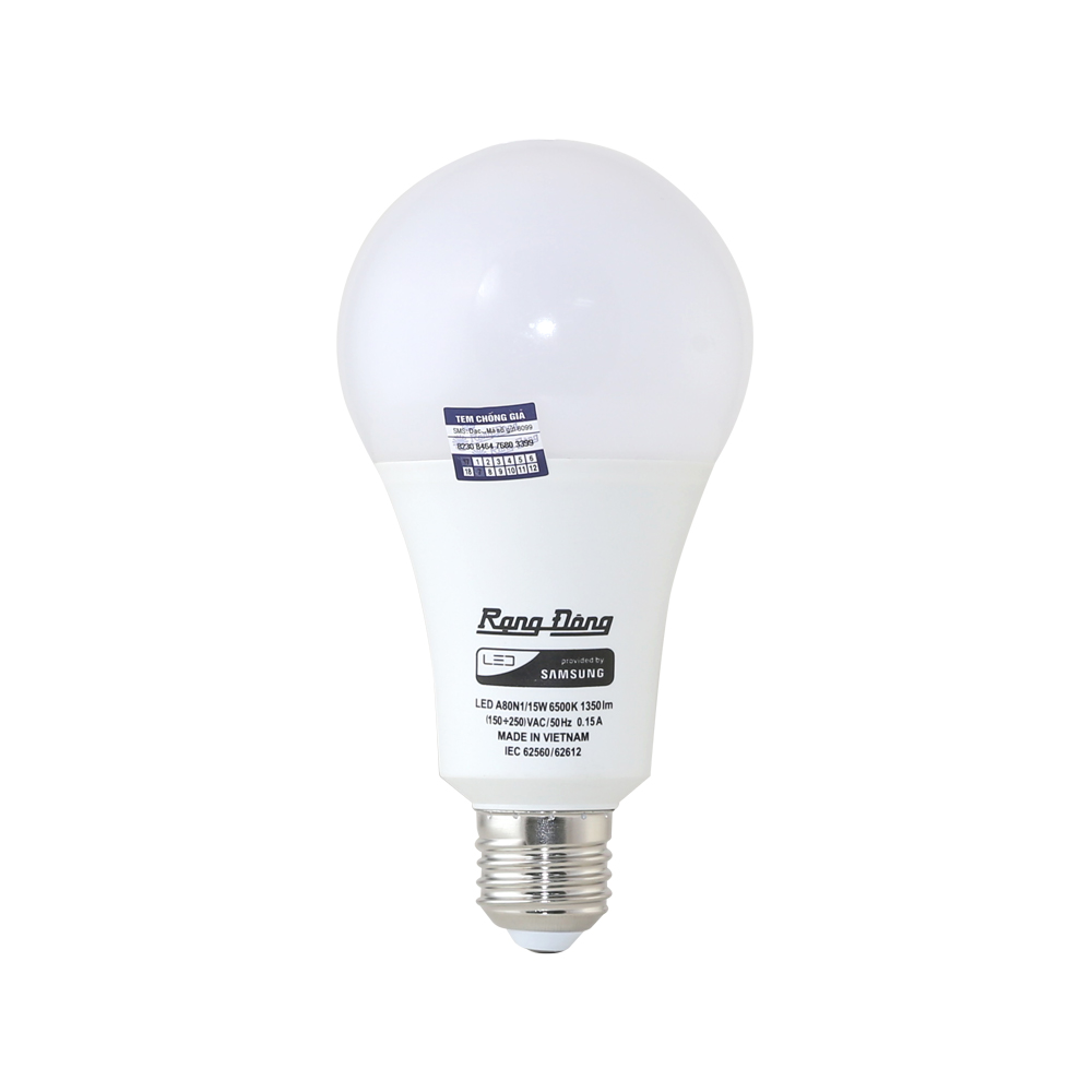 Bóng đèn LED Bulb tròn 15W Rạng Đông (A80N1/15W.H)