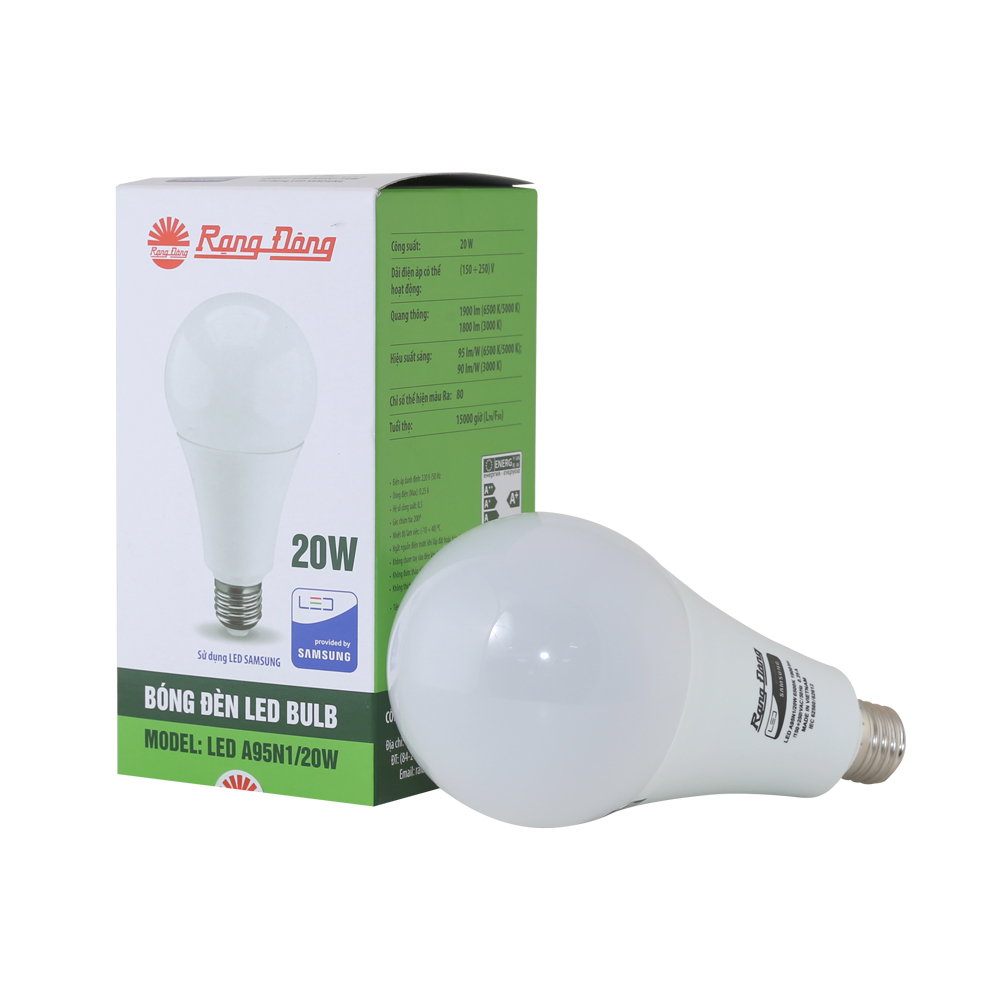 Bóng đèn LED Bulb tròn 20W Rạng Đông (A95N1/20W.H)