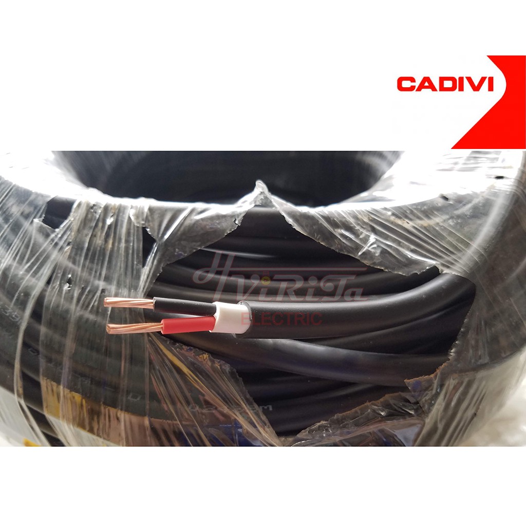 Cáp điện Cu/PVC/PVC 2x1,5mm2 300/500V Cadivi