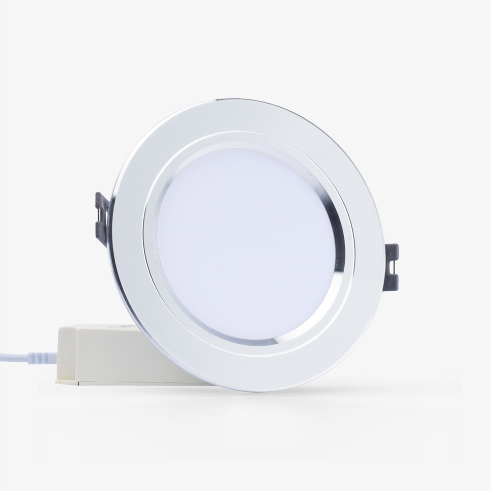 Đèn LED âm trần đổi màu 90/10W viền bạc/vàng Rạng Đông (AT10 ĐM 90/10W)