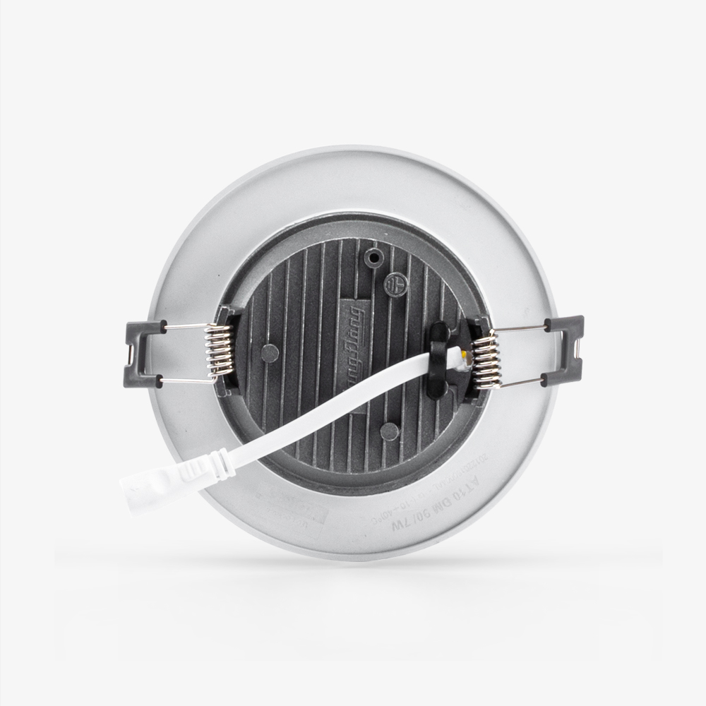 Đèn LED âm trần đổi màu 90/10W viền bạc/vàng Rạng Đông (AT10 ĐM 90/10W)