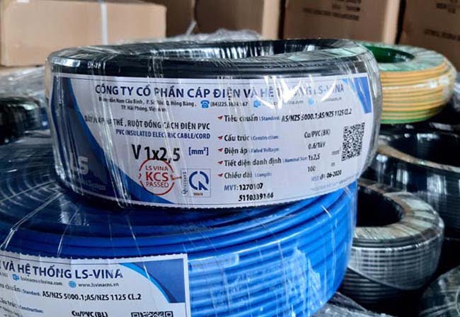 Dây Cu/PVC 1x2.5mm2 0.6/1kV LS Vina