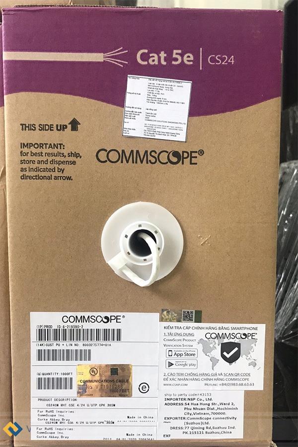 Cáp mạng cat5e 8 lõi Commscope AMP ( 305m/1 cuộn/1 thùng)