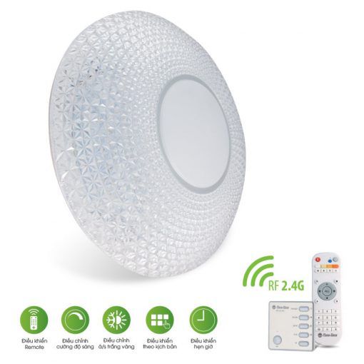 Đèn led ốp trần 500/40W điều khiển bằng remote Rạng Đông (LN22.RF 500/40W)