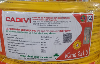 Dây ovan 2x1,5mm2 300/500V Cadivi