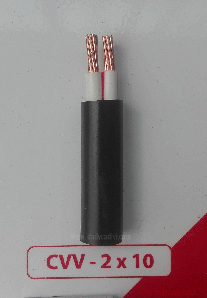 Cáp điện Cu/PVC/PVC 2x10mm2 300/500V Cadivi