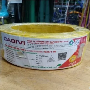Cáp điện Cu/PVC 1x1mm2 0,6/1kV Cadivi