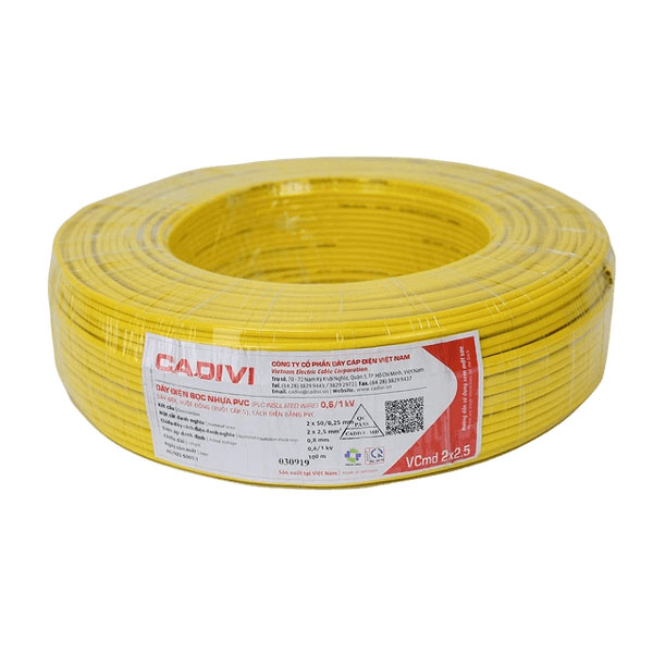 Dây dẹt 2x2,5mm2 0,6/1kV Cadivi