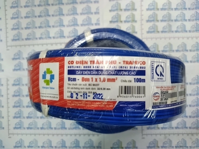 Dây điện CU/PVC 1x1 Trần Phú