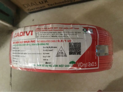 Dây dẹt 2x0,5mm2 0,6/1kV Cadivi