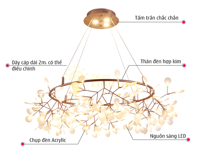 Đèn thả vòng nguyệt quế