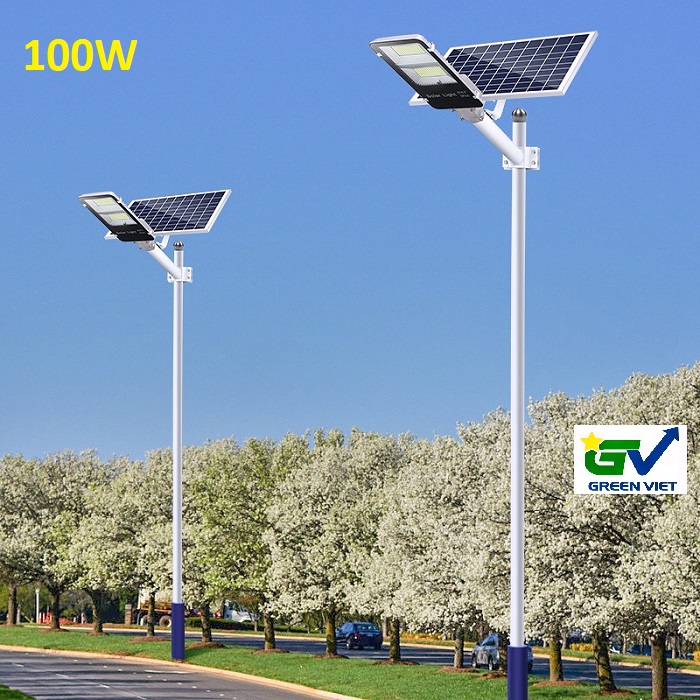 Đèn đường năng lượng mặt trời cao cấp 100W DBC-100 (Green Viet)