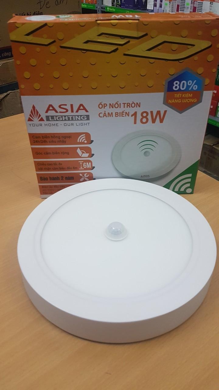 Đèn ốp nổi cảm biến 18W tròn Asia lighting (PNOT18-02)