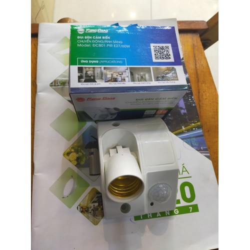 Đui đèn cảm biến Rạng Đông (ĐCB01.PIR E27/300W)