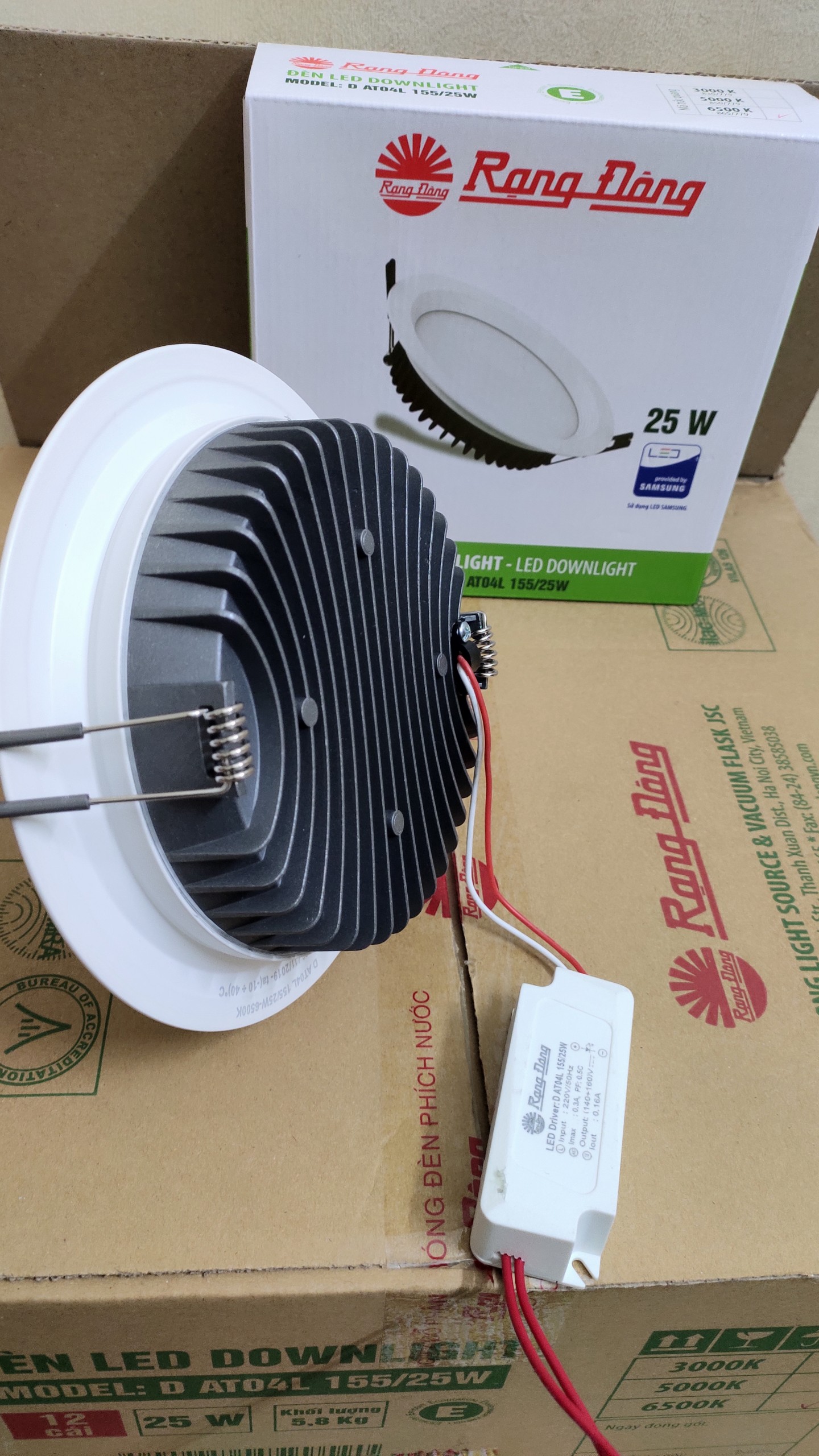 Đèn LED âm trần Downlight 25W Rạng Đông (AT04 155/25W)