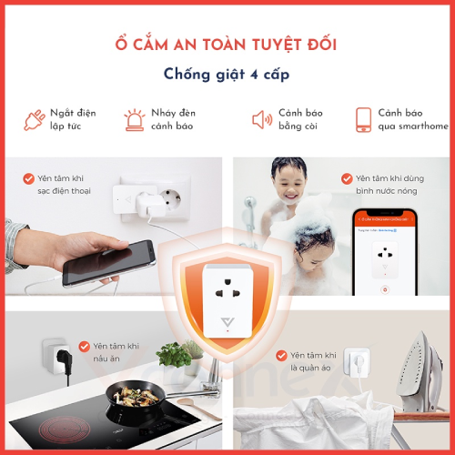 Ổ cắm điện thông minh chống giật Vconnex