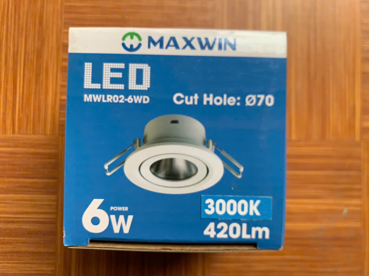 Đèn LED downlight rọi (Led Spotlight) phi 70, 6W Maxwin (ánh sáng trắng/vàng)