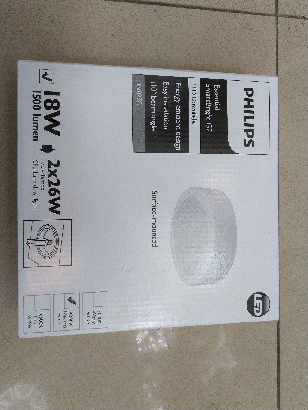 Đèn ốp nổi tròn 18W DN027C LED15 D200 Philips