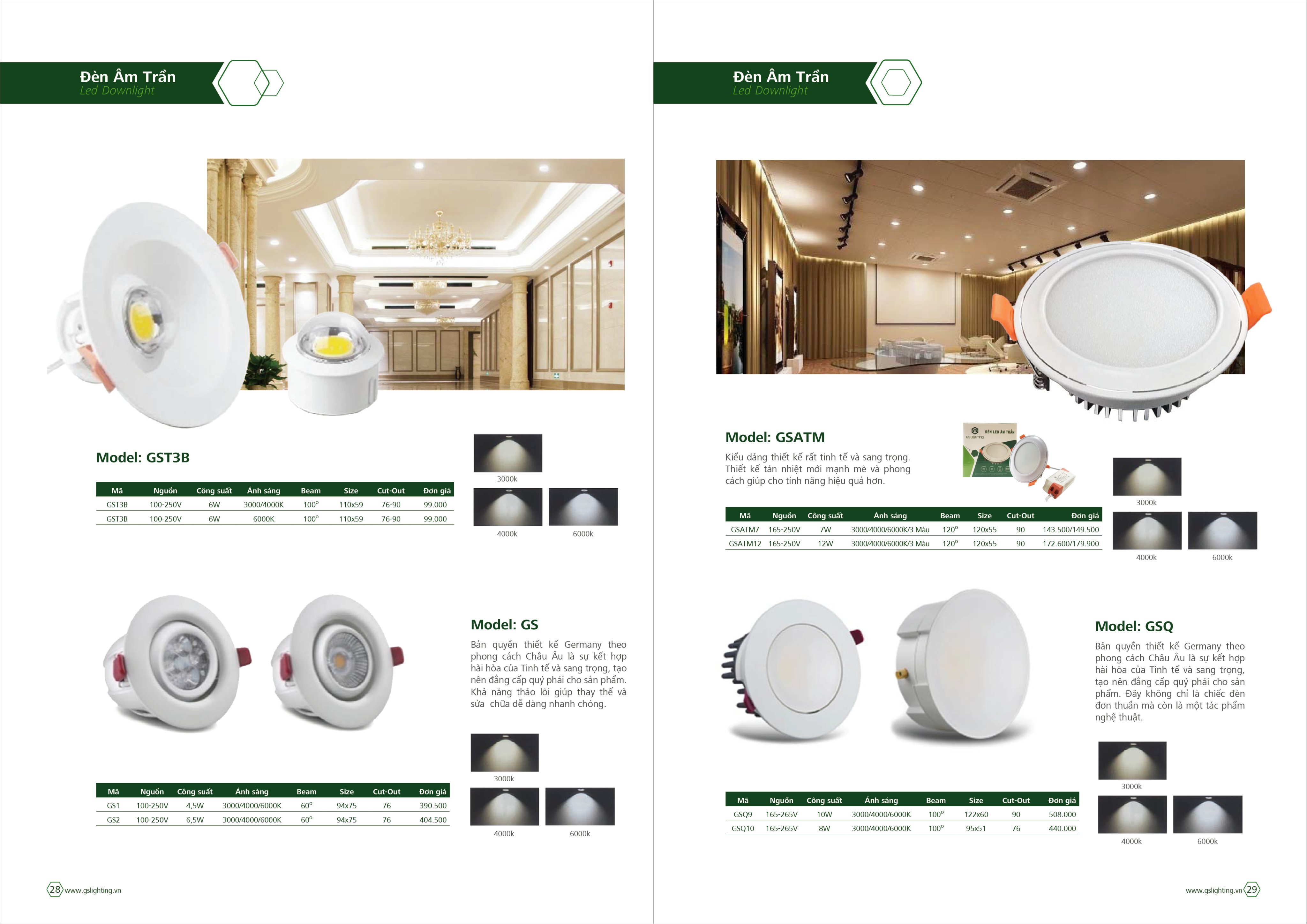 Bảng giá GS Lighting