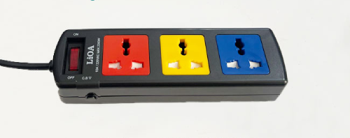 Ổ cắm Lioa kéo dài đa năng, nắp che an toàn tự động, 5m, ko tiếp địa (3D52N)