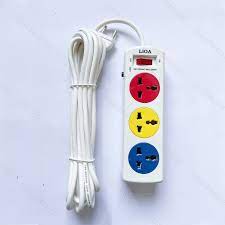 Ổ cắm Lioa kéo dài đa năng, 3m, 10A, 2200W, ko tiếp địa (3DNW3.2.10)