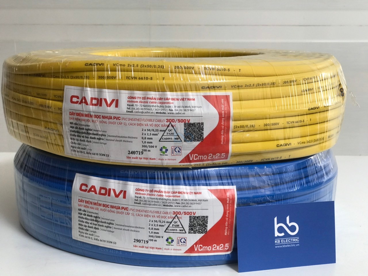 Dây ovan 2x2,5mm2 300/500V Cadivi