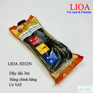 Ổ cắm Lioa kéo dài đa năng, nắp che an toàn tự động, 3m, ko tiếp địa (3D32N)