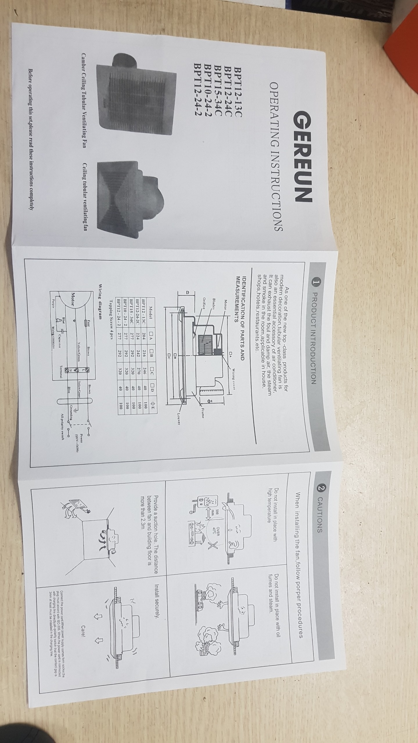 Quạt thông gió âm trần 30x30 BPT15-34C Gereun