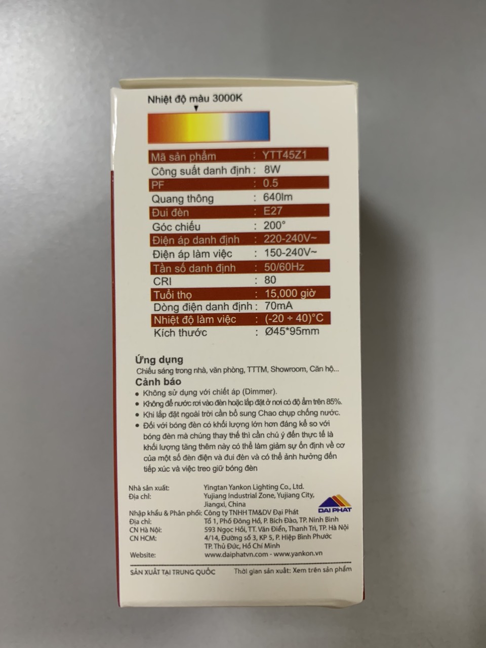 Bóng LED Stick 8W Yankon