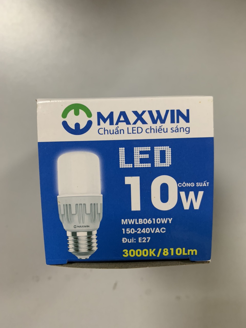 Đèn LED trụ 10W ánh sáng vàng Maxwin (MWLB0610WY)