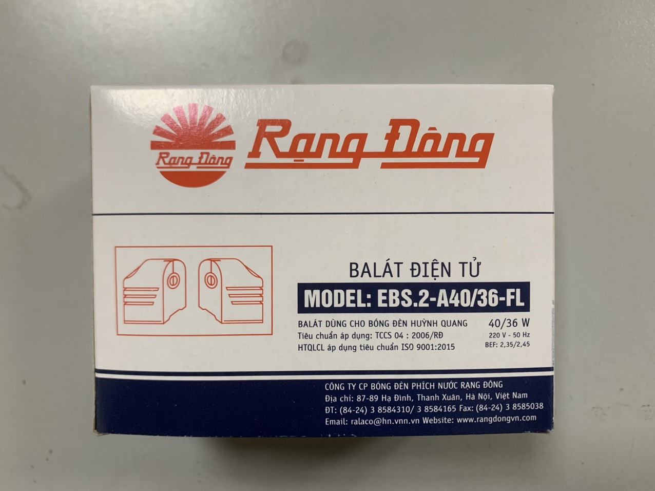 Ba lát điện tử 40W Rạng Đông (EBS.2-A40/36-FL)-220V