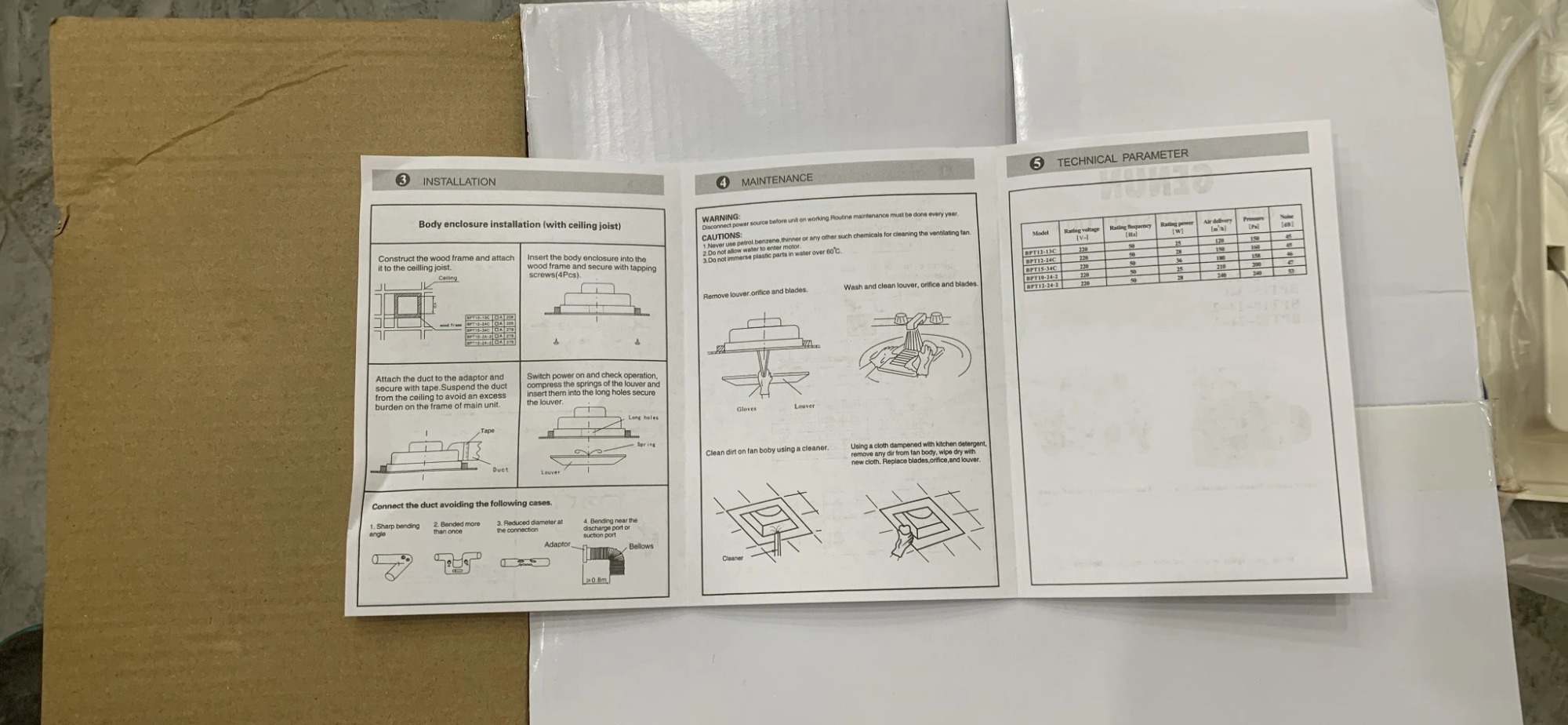 Quạt thông gió âm trần 25x25 BPT12-24C Genun