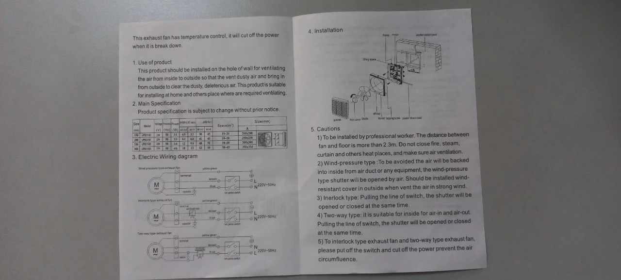 Quạt thông gió gắn tường 25x25 APB20B3 Genun