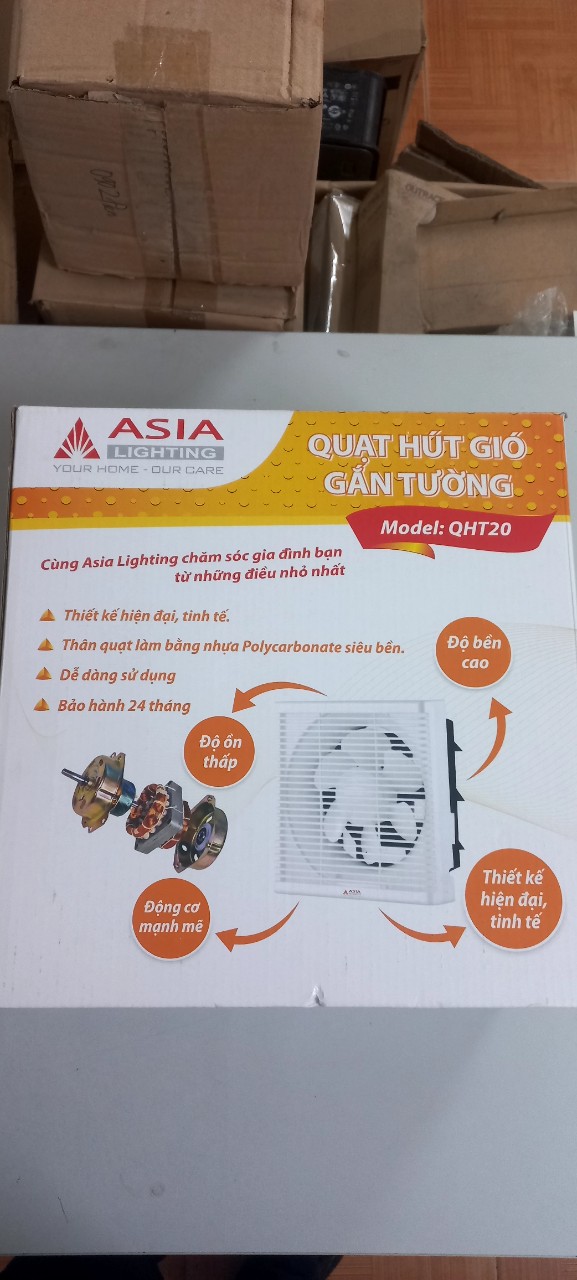Quạt hút gió gắn tường 25x25 Asia lighting (QHT20)