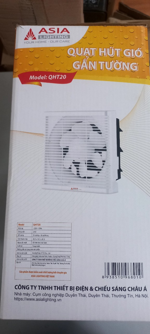 Quạt hút gió gắn tường 25x25 Asia lighting (QHT20)