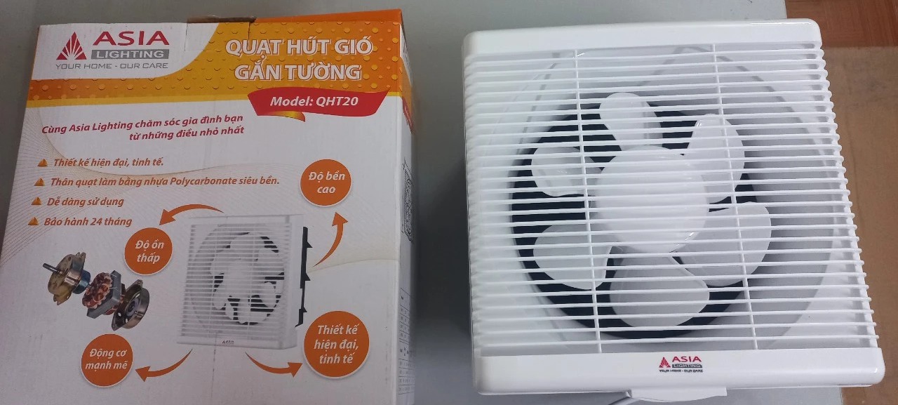 Quạt hút gió gắn tường 25x25 Asia lighting (QHT20)