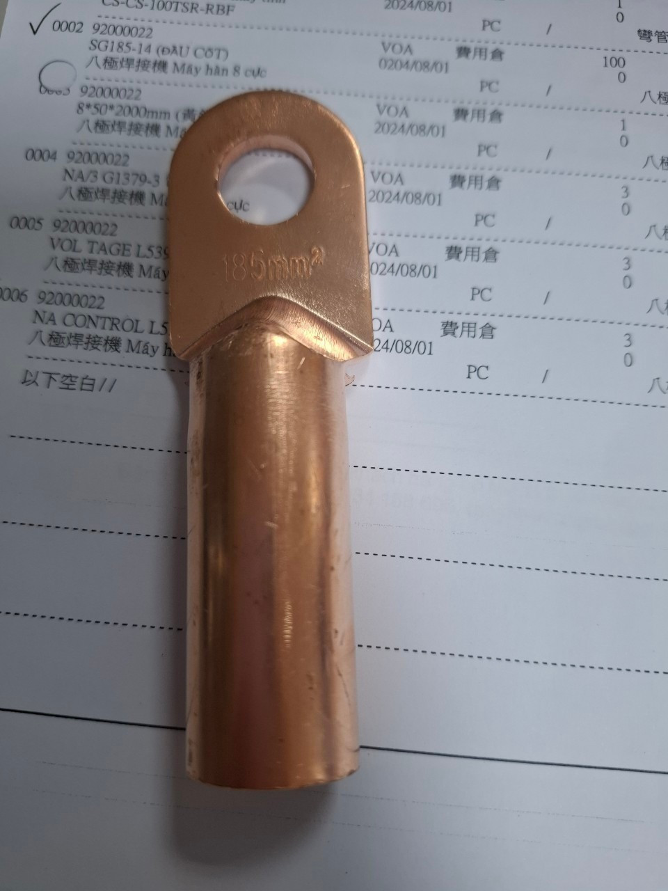 Đầu cốt đồng M185 1 lỗ