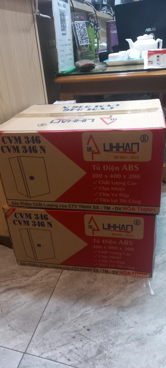 Tủ điện ABS 300x400x200 Lihhan/Hòa Thịnh (CVM 346 N-Pát nhựa)