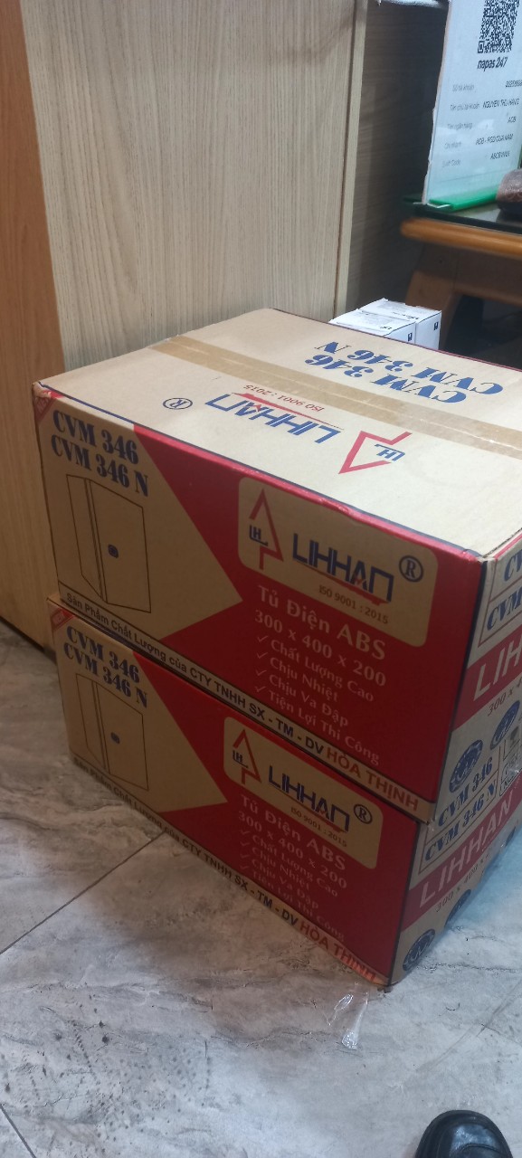 Tủ điện ABS 300x400x200 Lihhan/Hòa Thịnh (CVM 346 N-Pát nhựa)