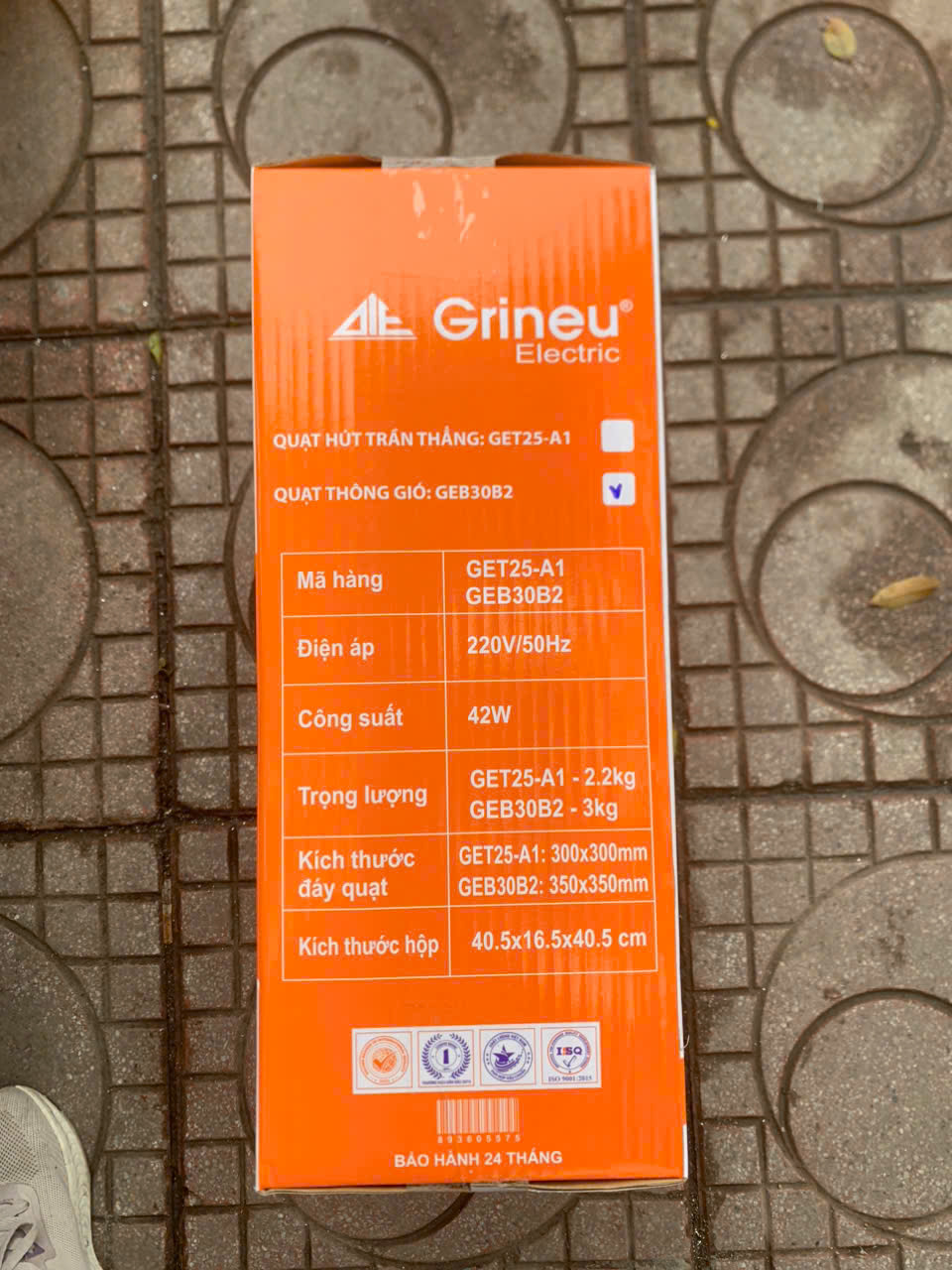 Quạt hút tường 350x350mm GEB30B2 (Grineu)