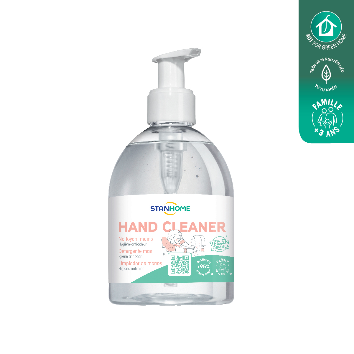 Gel rửa tay không xà phòng làm sạch, khử mùi cho tay nhạy cảm HAND CLEANER